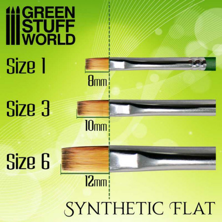 Plochý štetec GREEN SERIES Flat Synthetic Brush - veľkosť 1